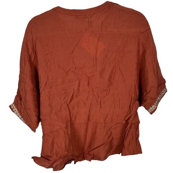 Anthropologie See U Soon Pinkish Brown Top Small - Picture 2 of 4